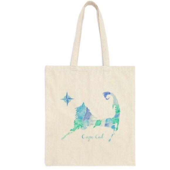 Cape Cod Watercolor Tote - Picture 1 of 8